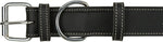Trixie Rustic Vetleer Halsband Hond Heartbeat Zwart