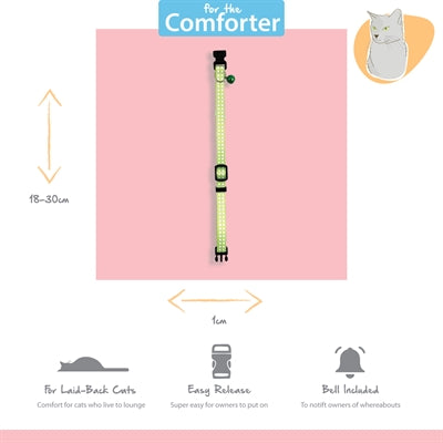 Happy Pet Tabby Patch Halsband Kat Ruit Groen