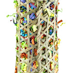 Back Zoo Nature Parakeet Woven Bamboo Pouch