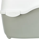 Trixie Kattenbak Davio Top Outdoor Met Kap Grijs / Wit