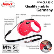 Flexi Rollijn Classic Cord Rood