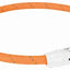 Trixie Lichtgevende Halsband Hond Flash Usb Tpu / Nylon Oranje