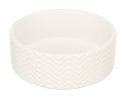 Trixie Voerbak / Drinkbak Wave Keramiek Wit
