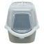 Trixie Kattenbak Vico Open Top Met Kap Lichtgrijs / Wit
