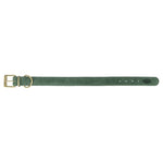 Trixie Halsband Hond Pure Leer Saliegroen