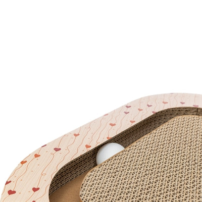 Trixie Krabplank Valentijn Met Ballen Driehoekig Karton Abrikoos