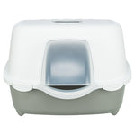 Trixie Kattenbak Davio Top Outdoor Met Kap Grijs / Wit