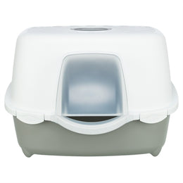 Trixie Kattenbak Davio Top Outdoor Met Kap Grijs / Wit