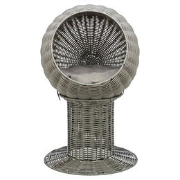 Trixie Kattenmand Amalia Rond Polyrattan Grijs