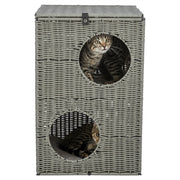 Trixie Kattenmand Amalia Hoekig Polyrattan Grijs