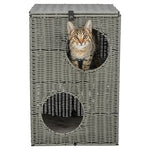 Trixie Kattenmand Amalia Hoekig Polyrattan Grijs