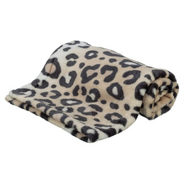 Trixie Hondendeken Leo Softpluche Panterprint Creme