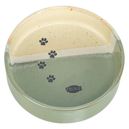 Trixie Voerbak / Drinkbak Met Pootprint Keramiek Groen / Beige