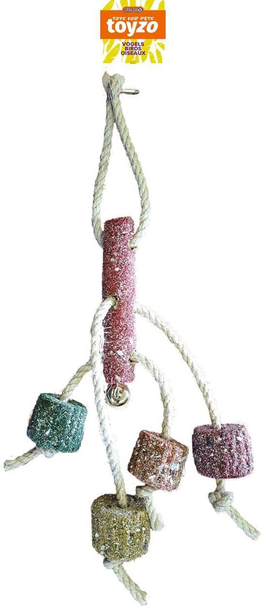 BT3023 TROS KORAAL BAL+SISAL VOOR PAPEGAAI 50CM