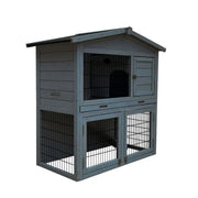 Topmast Konijnenhok hout 101 X 55 X 100 CM grey washed