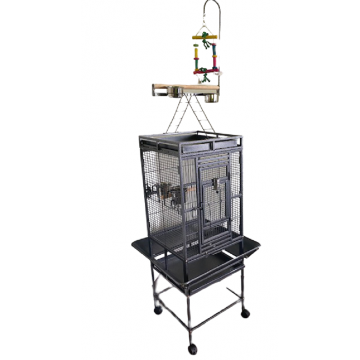 Topmast Papegaaienkooi Paco Antraciet 46 x 46 x 155 cm