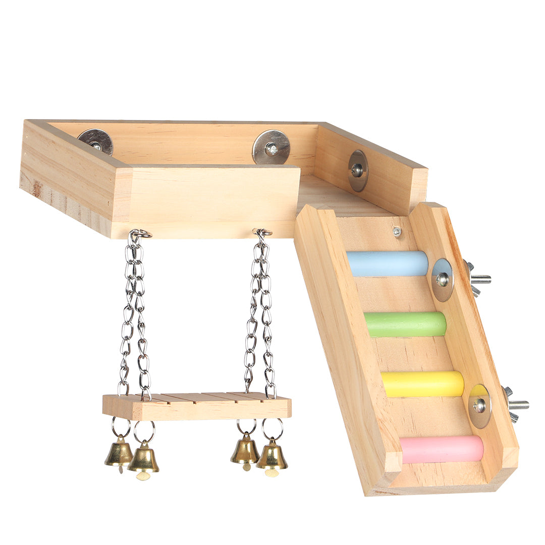 Houten speelplatform Meerkleurig