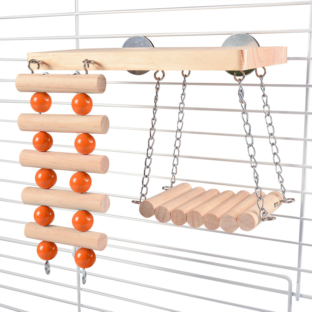 Houten klim & schommelspeeltuin